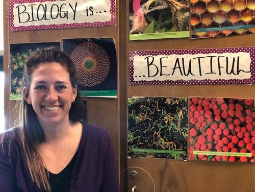 Brittany Hubert, an 11th grade biology teacher.